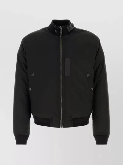 Dolce & Gabbana Insulated Down Jacket High Collar In Black