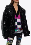 Dolce & Gabbana Insulated Glossy Oversized Jacket In Black