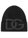 Dolce & Gabbana Intarsia-knit Logo Beanie In Black