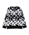 Dolce & Gabbana Intarsia-knit Logo Jumper In Black