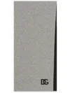 Dolce & Gabbana Cashmere Scarf With Dg Logo In Grey