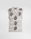 Dolce & Gabbana Intarsia Pullover Vest In Multi