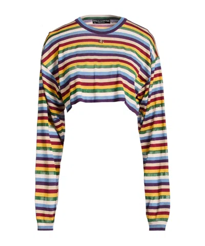 Dolce & Gabbana Intarsia-knit Jumpers In Multi