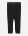 Dolce & Gabbana Interlock Leggings With Branded Tag In Blue