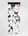 Dolce & Gabbana Interlock Leggings With Butterfly Print In Print