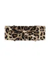Dolce & Gabbana Interlock Leopard-print Headband In Brown