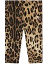 Dolce & Gabbana Leopard-print Leggings In Brown