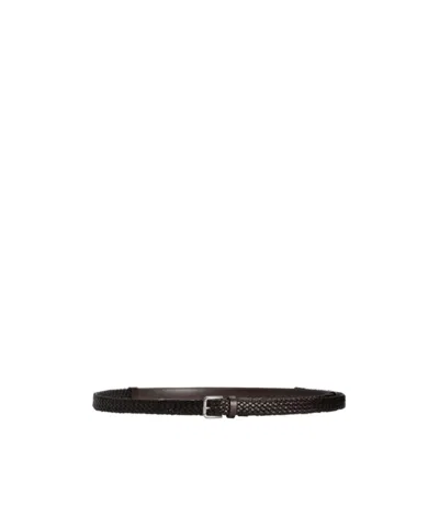 DOLCE & GABBANA DOLCE  GABBANA BRAIDED DETAILED BUCKLED BELT
