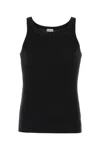 Dolce & Gabbana Fine-rib Washed Cotton Singlet In Black