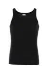 Dolce & Gabbana Fine-rib Washed Cotton Singlet In Black
