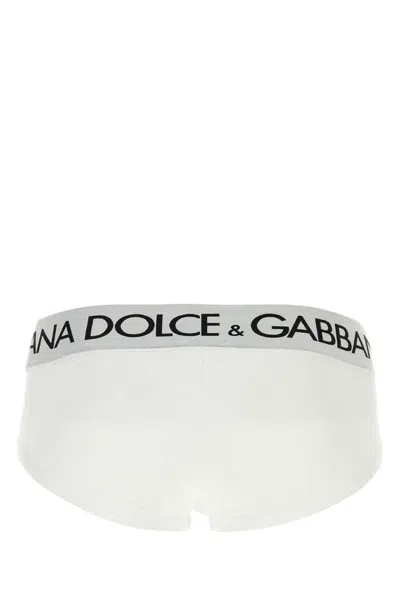 Dolce & Gabbana White Stretch Cotton Brief