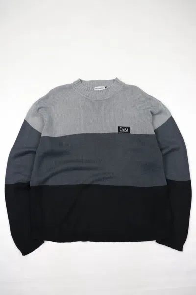 Pre-owned Dolce & Gabbana Intimo Vintage 90's Acrylic Wide Fit Sweater In Gray