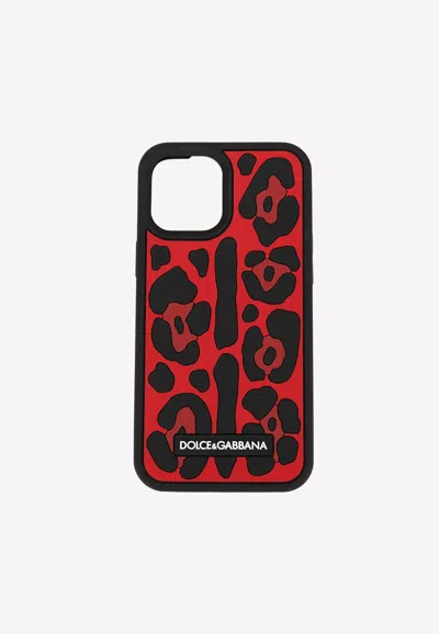 Dolce & Gabbana Iphone 12 Pro Max Animal Print Cover In Silicon In Multicolor