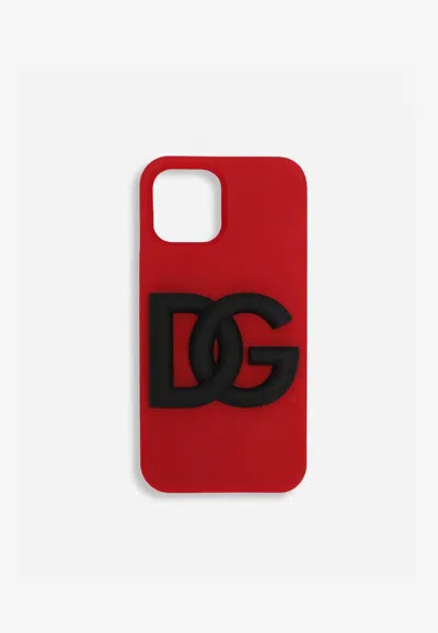 Dolce & Gabbana Iphone 13 Pro Max Logo Silicon Cover In Red