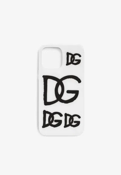 Dolce & Gabbana Dg Millenials Logo Iphone 13 Pro Max Case In White