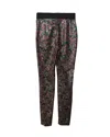 Dolce & Gabbana Green Bronze Leaf Tights Skinny Pants In Pink