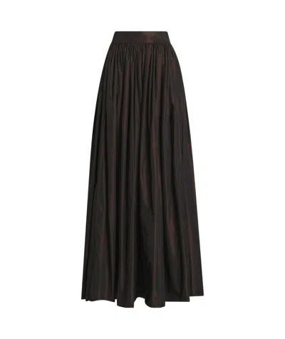 Dolce & Gabbana Iridescent-effect Maxi Skirt In Black
