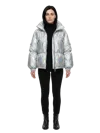 Dolce & Gabbana Iridescent Polyamide Shell Down Jacket In Silver