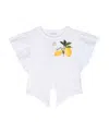Dolce & Gabbana Italian Holiday Ruffled-sleeve T-shirt In White