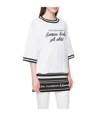 Dolce & Gabbana Item O-neck Short-sleeved T-shirt In White
