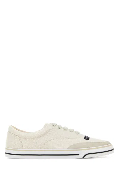 Dolce & Gabbana Ivory Canvas Dg Sailing Sneakers In White