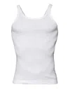 Dolce & Gabbana Ivory Cotton Sleeveless Round Neck Tank T-shirt In White