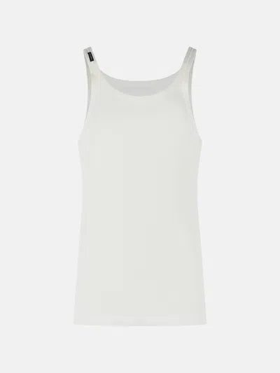 Dolce & Gabbana Ivory Cotton Tank Top In White