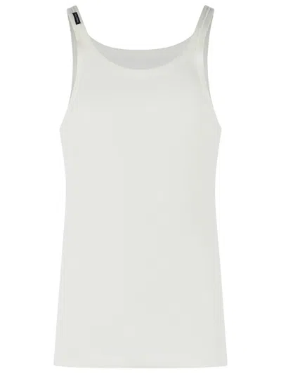 Dolce & Gabbana Ivory Cotton Tank Top In White