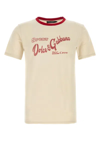 Dolce & Gabbana Ivory Cotton T-shirt In White