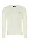 Dolce & Gabbana Ivory Linen Blend Sweater
