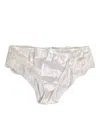 Dolce & Gabbana Ivory White Silk Satin Lace Trim Panty  Underwear In White