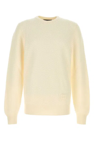 DOLCE & GABBANA MEN IVORY WOOL SWEATER , XXL LUXURY SWEATERS & KNITWEAR FOR MEN DARVEYS