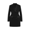 Dolce & Gabbana Double-breasted Wool Blend Blazer With Satin Detailing