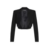 Dolce & Gabbana Short Wool Crepe Jacket In Black