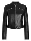 Dolce & Gabbana Biker-style Leather Jacket In Black
