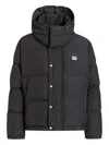 Dolce & Gabbana Men Nylon Short Down Jacket In Black
