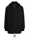 Dolce & Gabbana Hooded Jacket With Drawstring And Pockets In Black