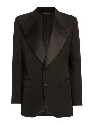 DOLCE & GABBANA CHAQUETA ALCOCHADA - NEGRO
