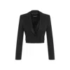 Dolce & Gabbana Short Wool Tailored Jacket In Black