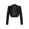 Dolce & Gabbana Single-breasted Wool Gabardine Spencer Tuxedo Jacket In Black