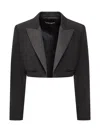 Dolce & Gabbana Black Wool Blend Blazer In Black