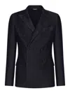 Dolce & Gabbana Double-breasted Taormina-fit Denim Jacket In Black