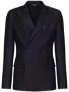 Dolce & Gabbana Double-breasted Taormina-fit Denim Jacket In Blue