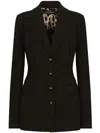Dolce & Gabbana Dolce Single-breasted Wool Blazer In Black