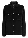 Dolce & Gabbana Padded And Quilted Velvet Shirt Jacket In Black