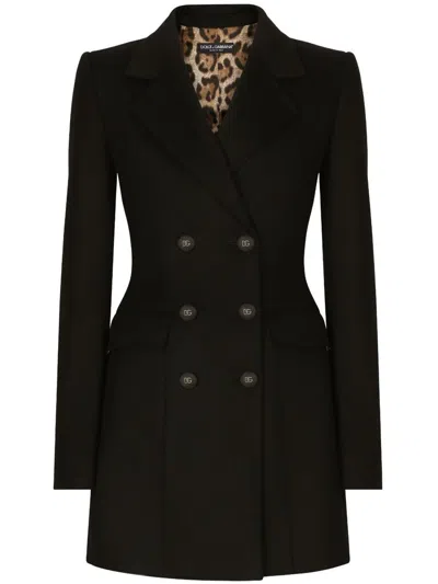 Dolce & Gabbana Wool And Cashmere Turlington Jacket In Black