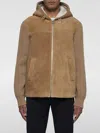 Dolce & Gabbana Sheepskin Jacket With Knit Inserts And Hood In Beige