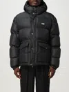 Dolce & Gabbana Black Down Jacket  With Patch Pockets At The Front In Polyester Man In Black