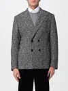 Dolce & Gabbana Portofino Double-breasted Jacket With Chevron Pattern In Gray