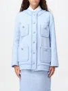 Dolce & Gabbana Blue Single-breasted Jacket With Logo Detail On Buttons In Cotton Blend In Blau